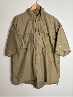 Drake Waterfowl Systems Short Sleeve Button Up Shirt XL